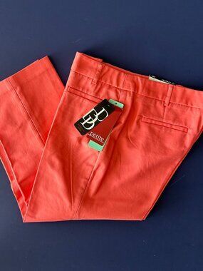 Dalia Collection Petite NWT Coral 3/4 Length Modern Fit Pants
